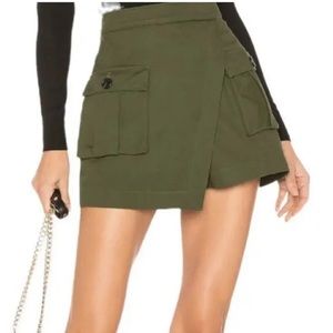 Tularosa Green Nadine Faux Wrap Mini Skort XS